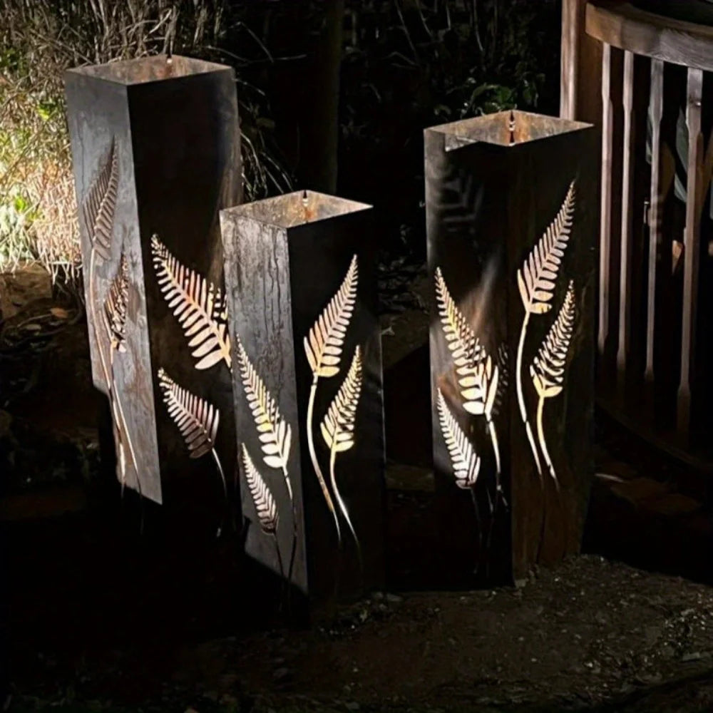 Rusty Metal Fern Garden Column