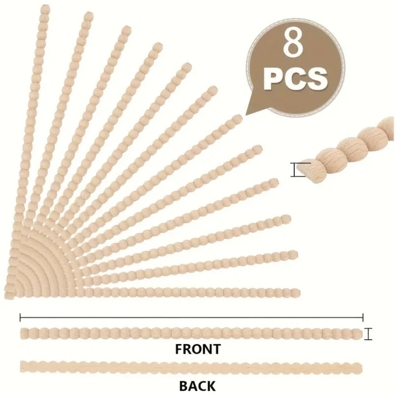 Beaded Wood Trim Moulding, 12 Pack