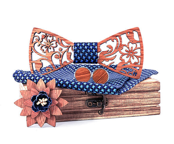 Wooden Bow Tie Set