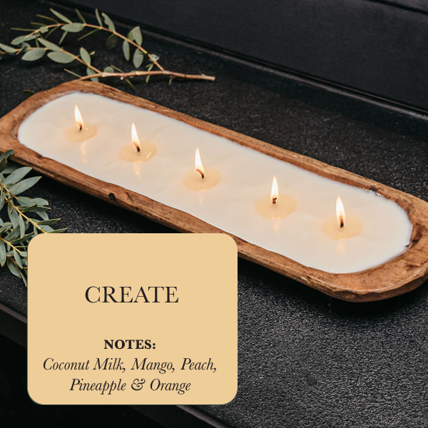 5-Wick Dough Bowl  Candles