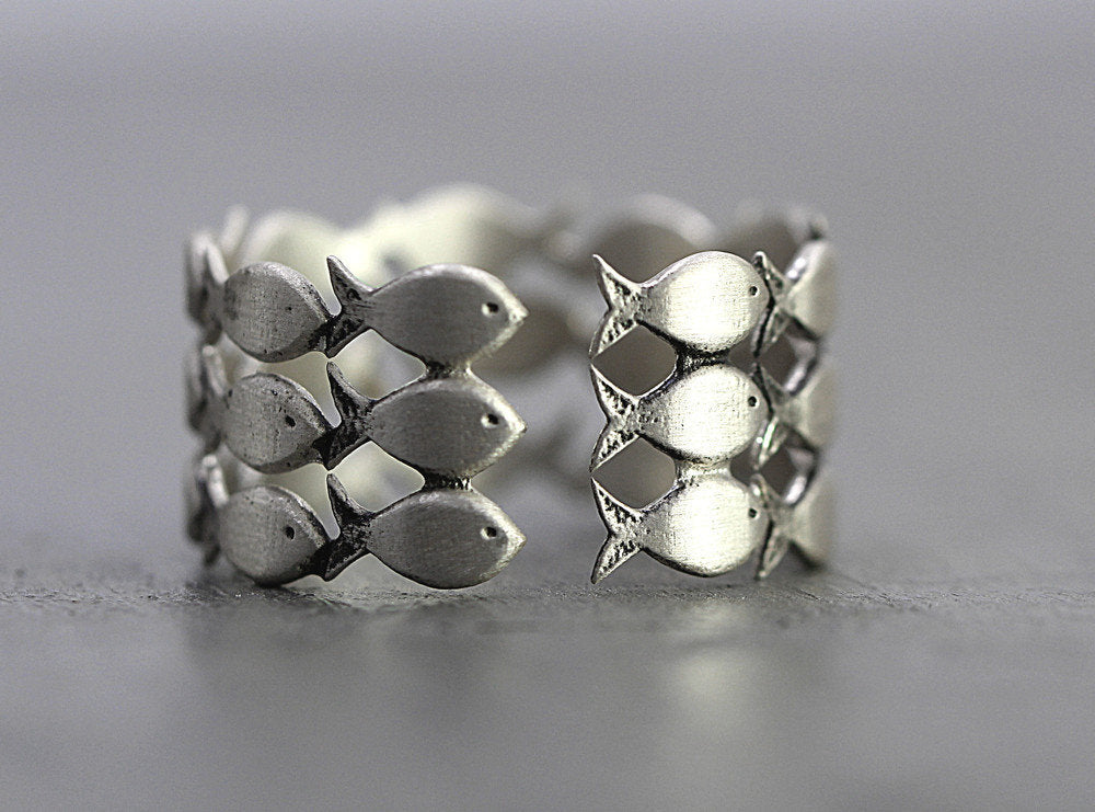 Two-Tone Fish Shaped Ring