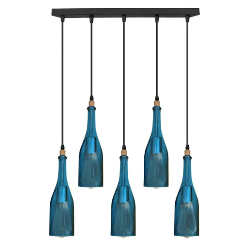 Industrial Wine Bottle Cluster Pendant Light 5 Head E27~2205