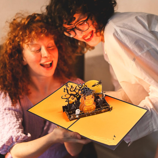 3D Halloween Pumpkin Greeting Card