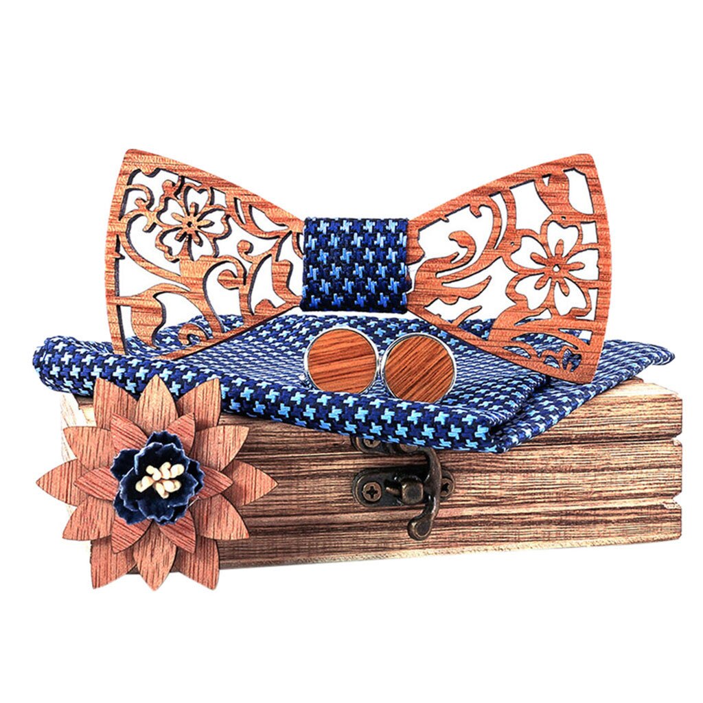 Wooden Bow Tie Set