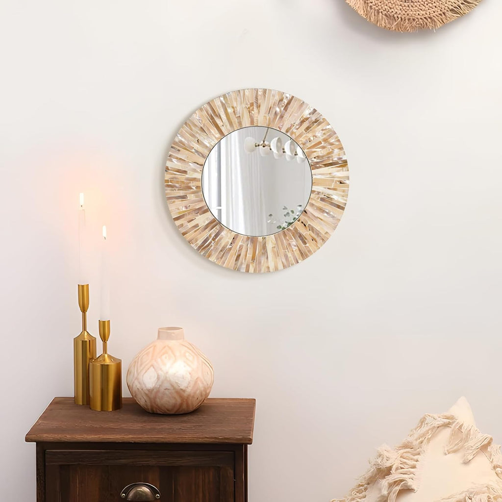 Handmade Mother of Pearl Coastal Wall Plates Art Decoration