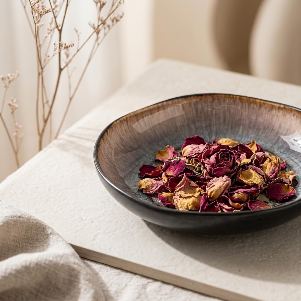 Decorative Ceramic Bowl Tray with Reactive Glaze