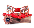 Wooden Bow Tie Set