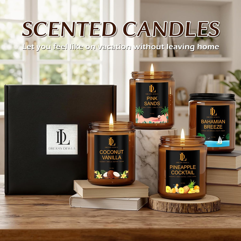 Fall Candles Set, 4 of 28oz Soy Wax Scented Candle