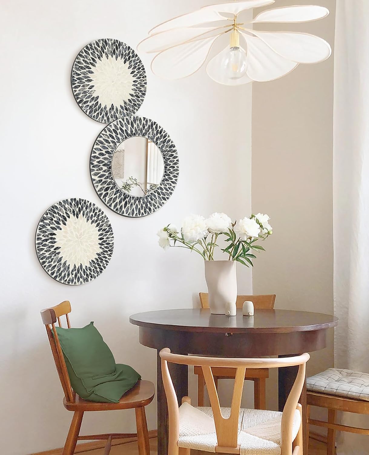 Handmade Mother of Pearl Coastal Wall Plates Art Decoration