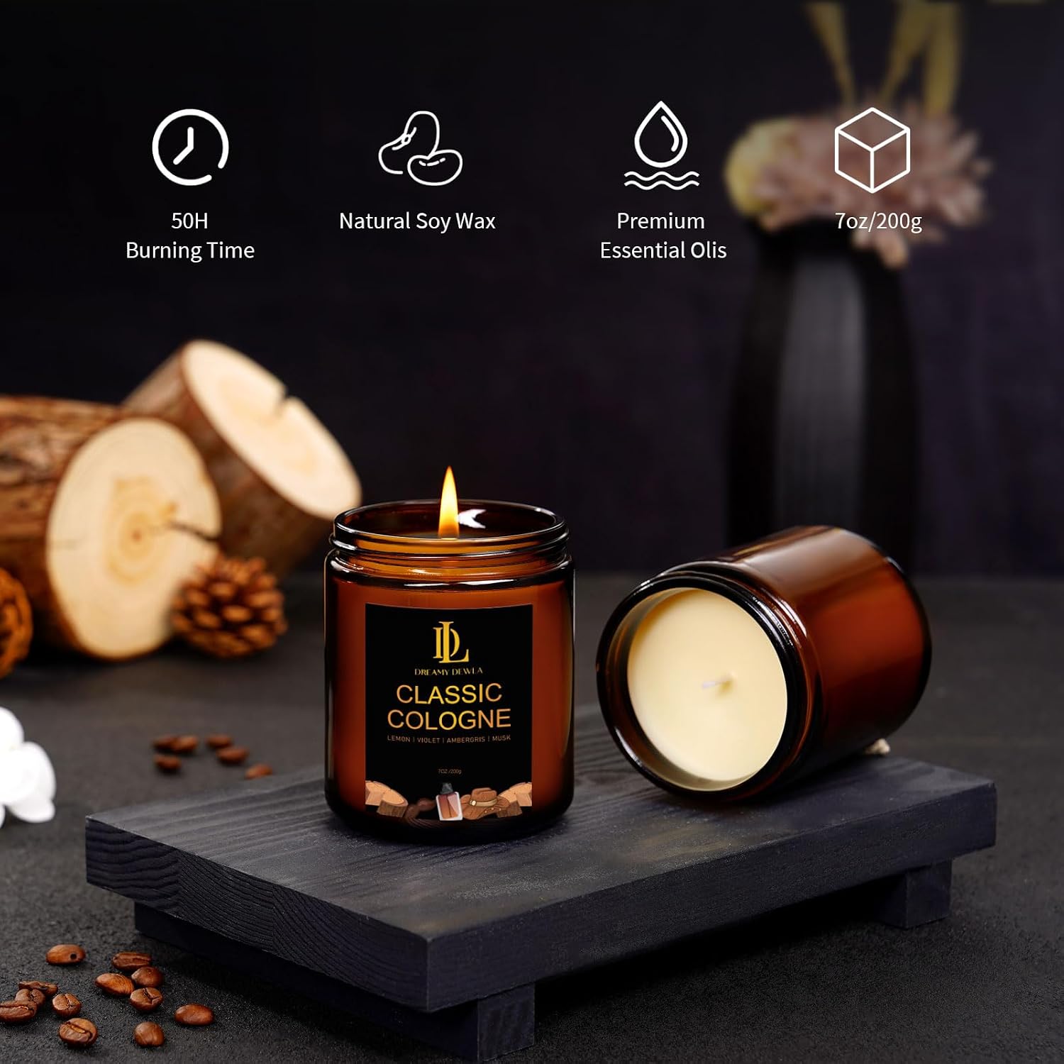 Fall Candles Set, 4 of 28oz Soy Wax Scented Candle
