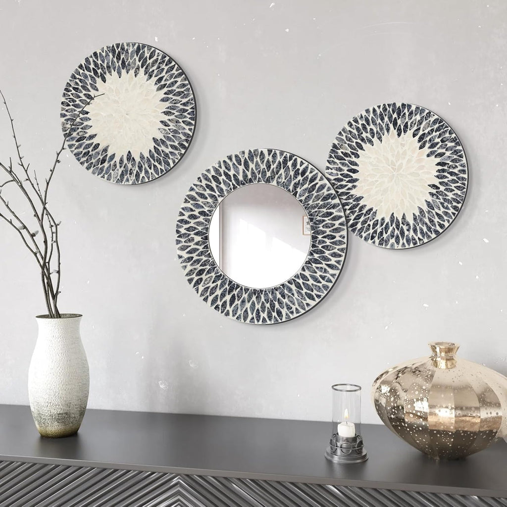Handmade Mother of Pearl Coastal Wall Plates Art Decoration