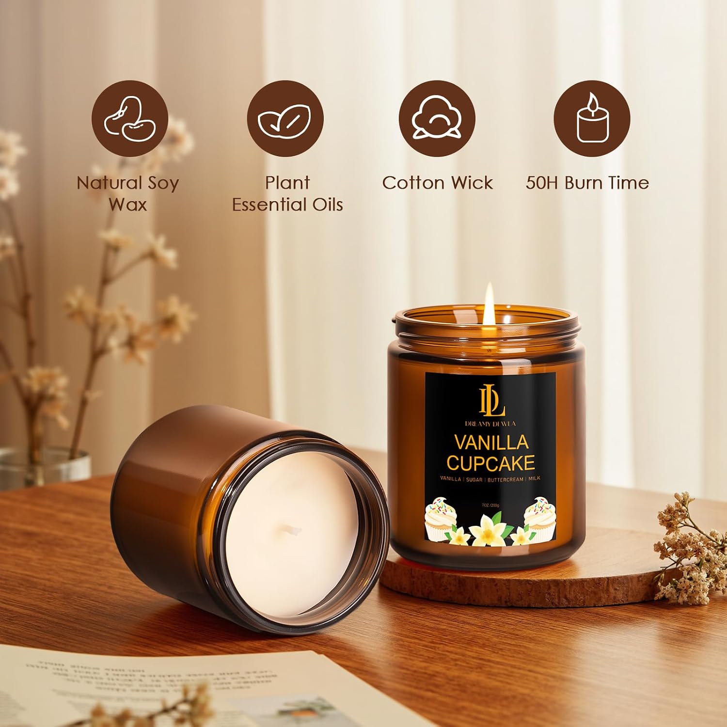 Fall Candles Set, 4 of 28oz Soy Wax Scented Candle