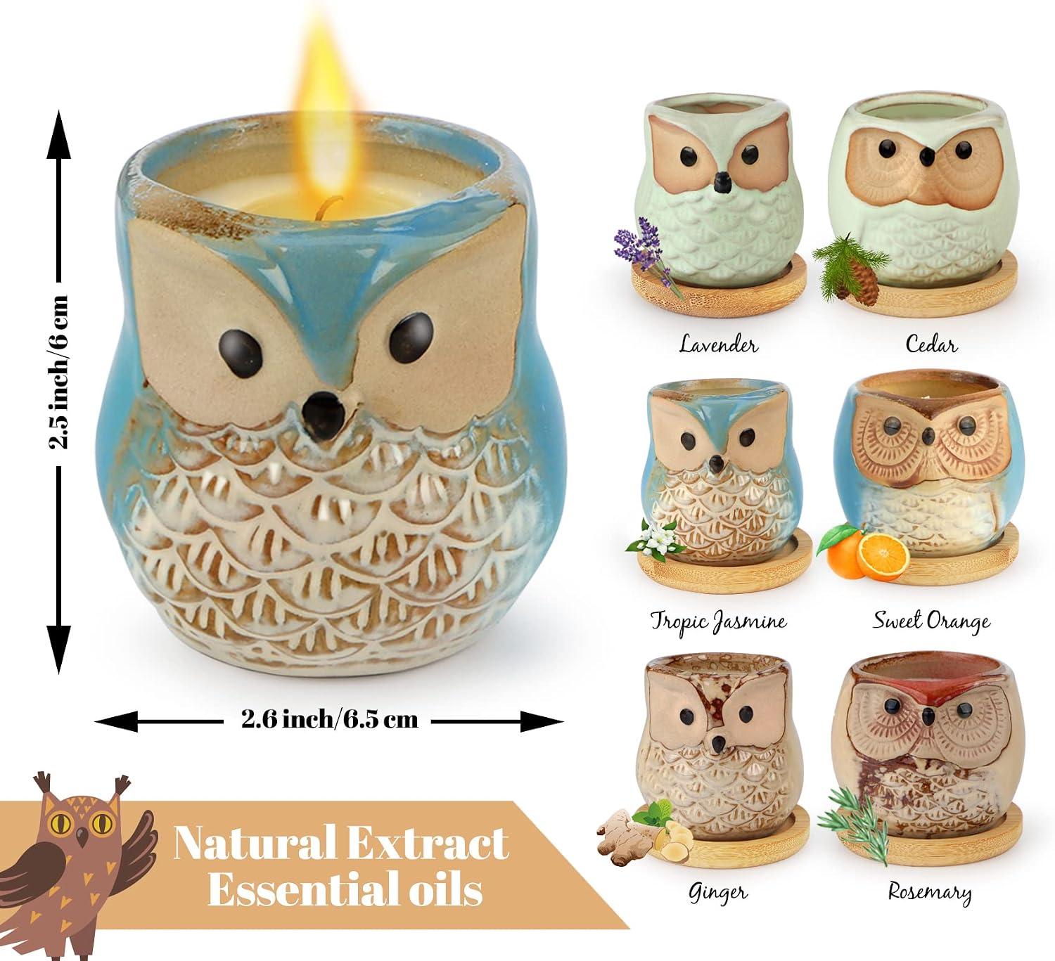 OWL Scented Candle Set
