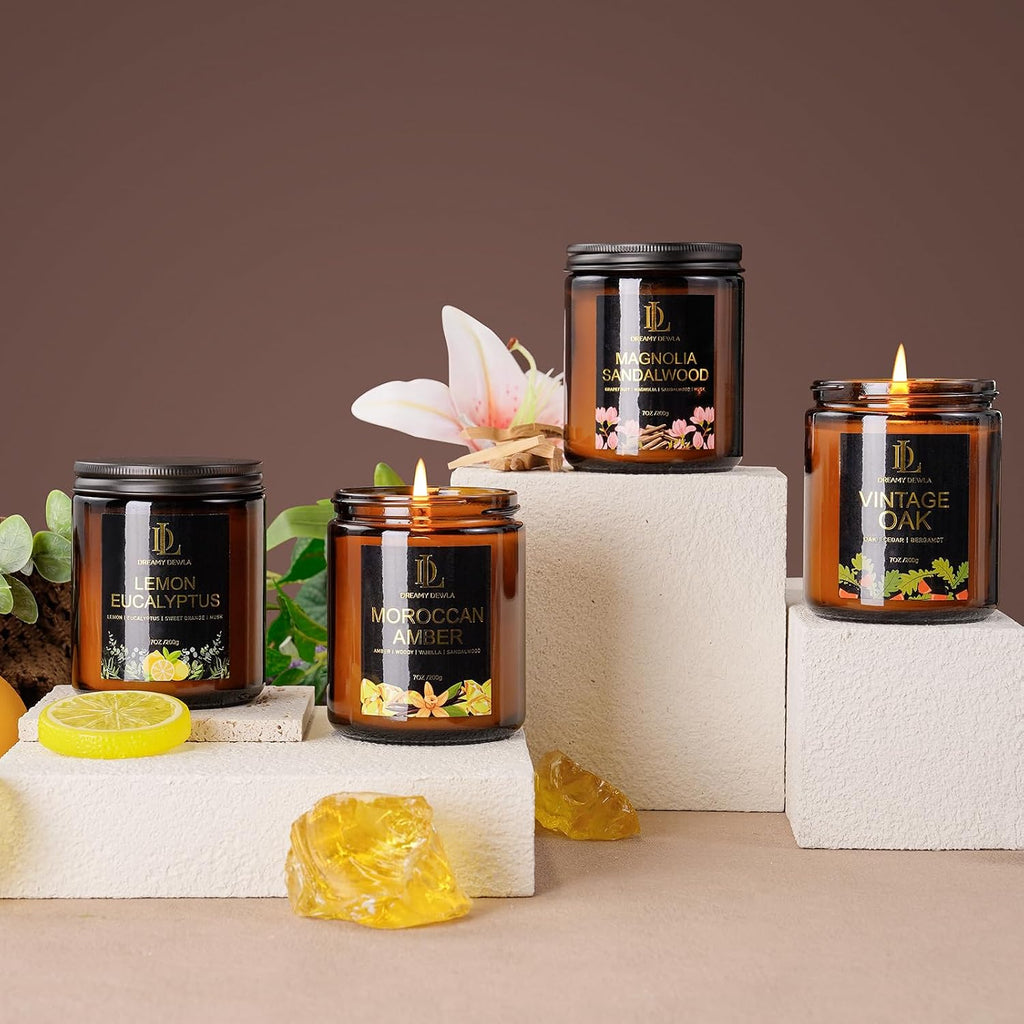 Fall Candles Set, 4 of 28oz Soy Wax Scented Candle