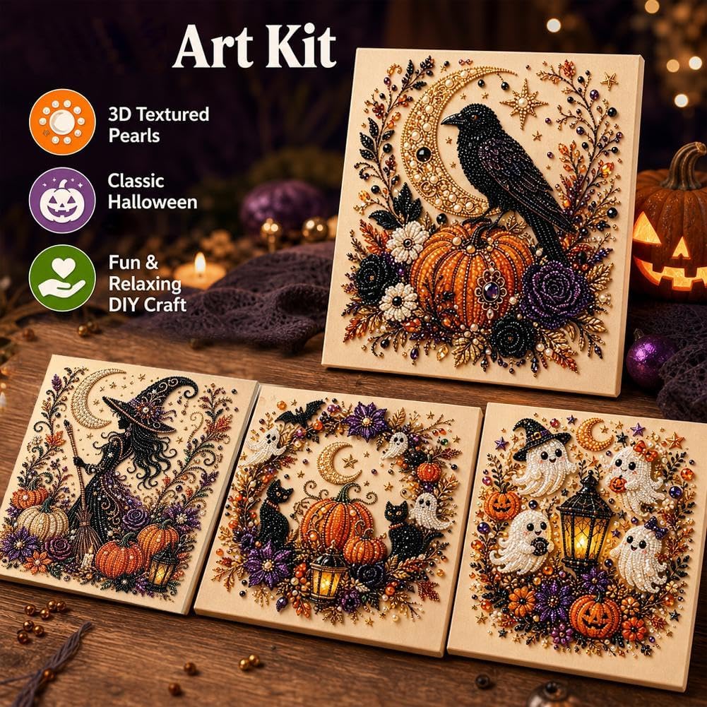 Halloween Ghost Pearl Art DIY Kit