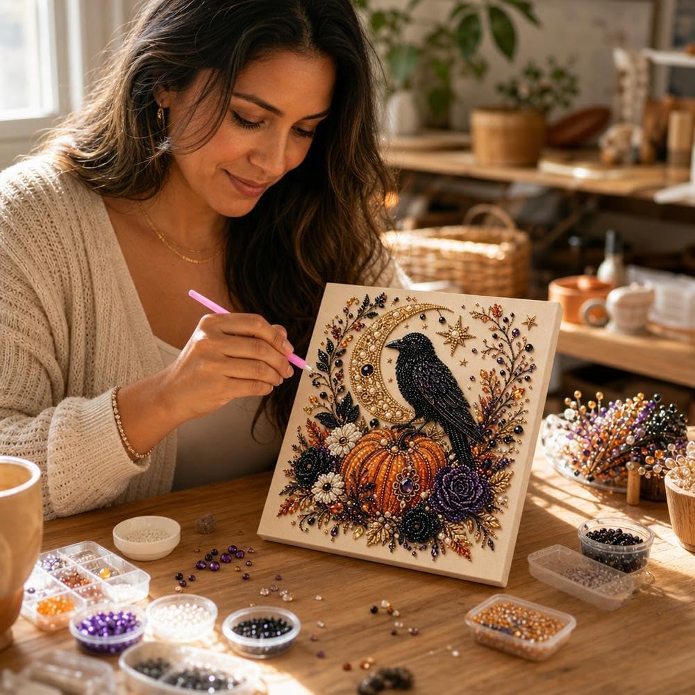 Halloween Ghost Pearl Art DIY Kit