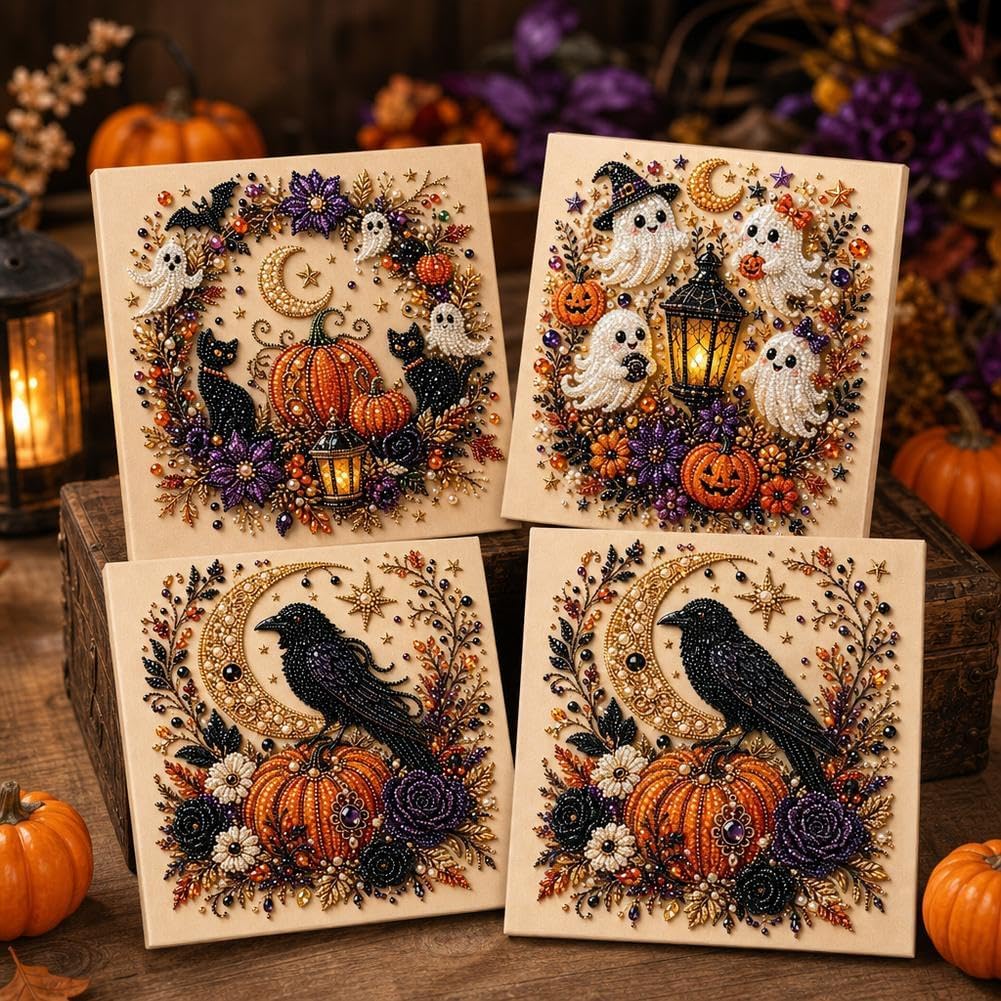 Halloween Ghost Pearl Art DIY Kit