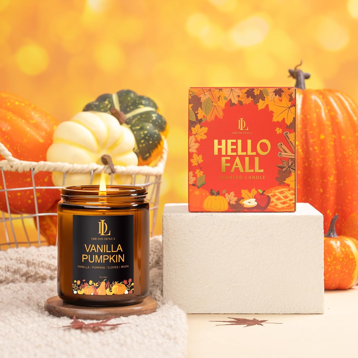 Fall Candles Set, 4 of 28oz Soy Wax Scented Candle