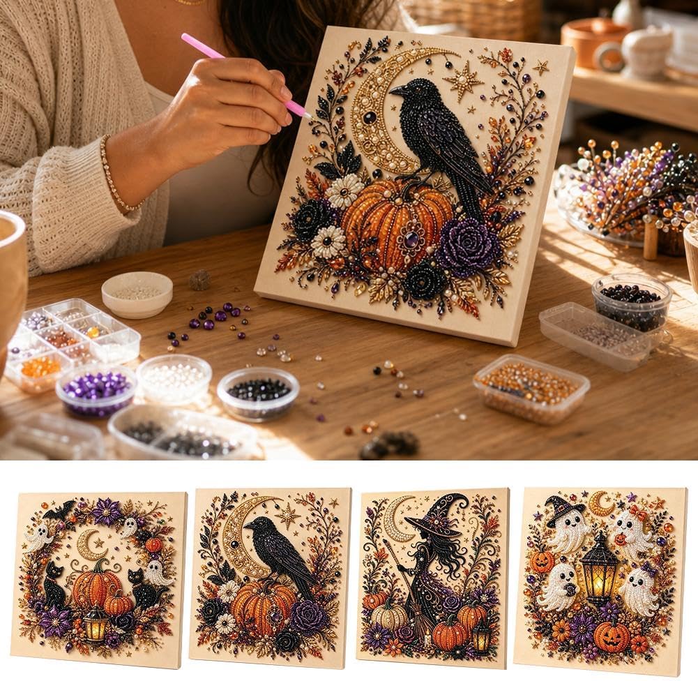 Halloween Ghost Pearl Art DIY Kit