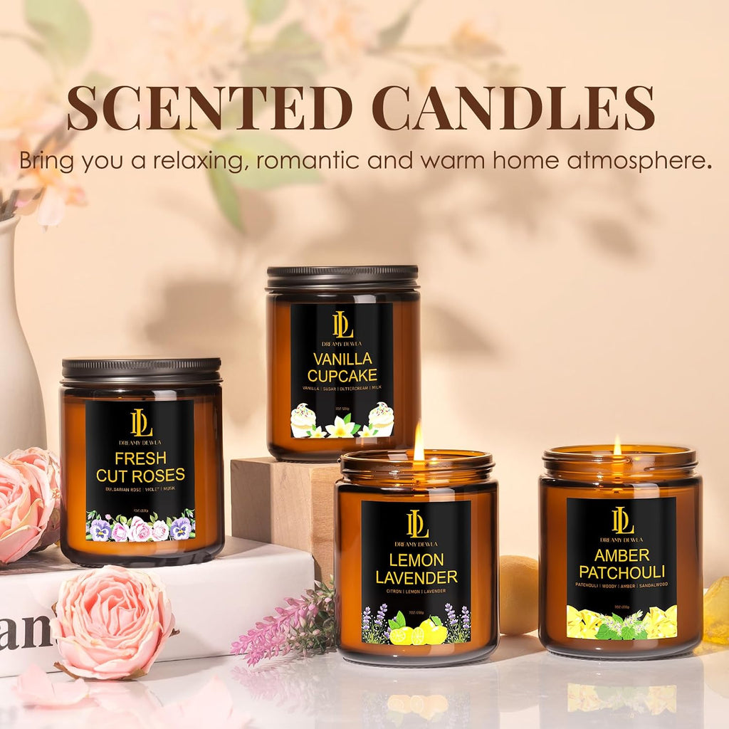 Fall Candles Set, 4 of 28oz Soy Wax Scented Candle