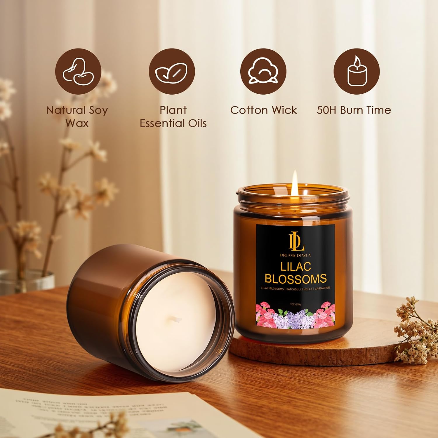 Fall Candles Set, 4 of 28oz Soy Wax Scented Candle