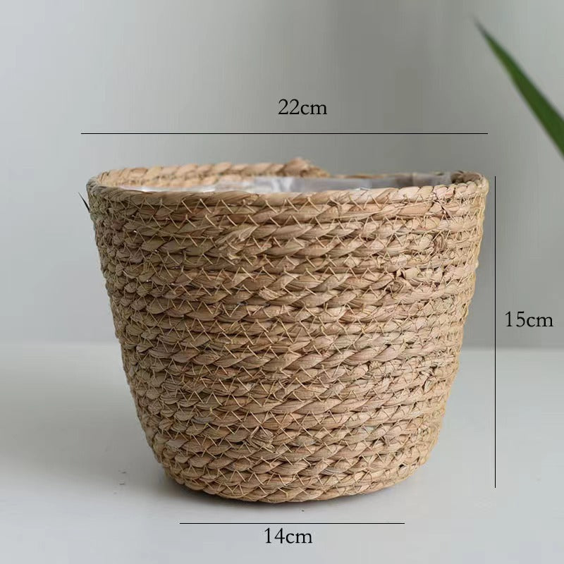 Woven Grass Planter Basket