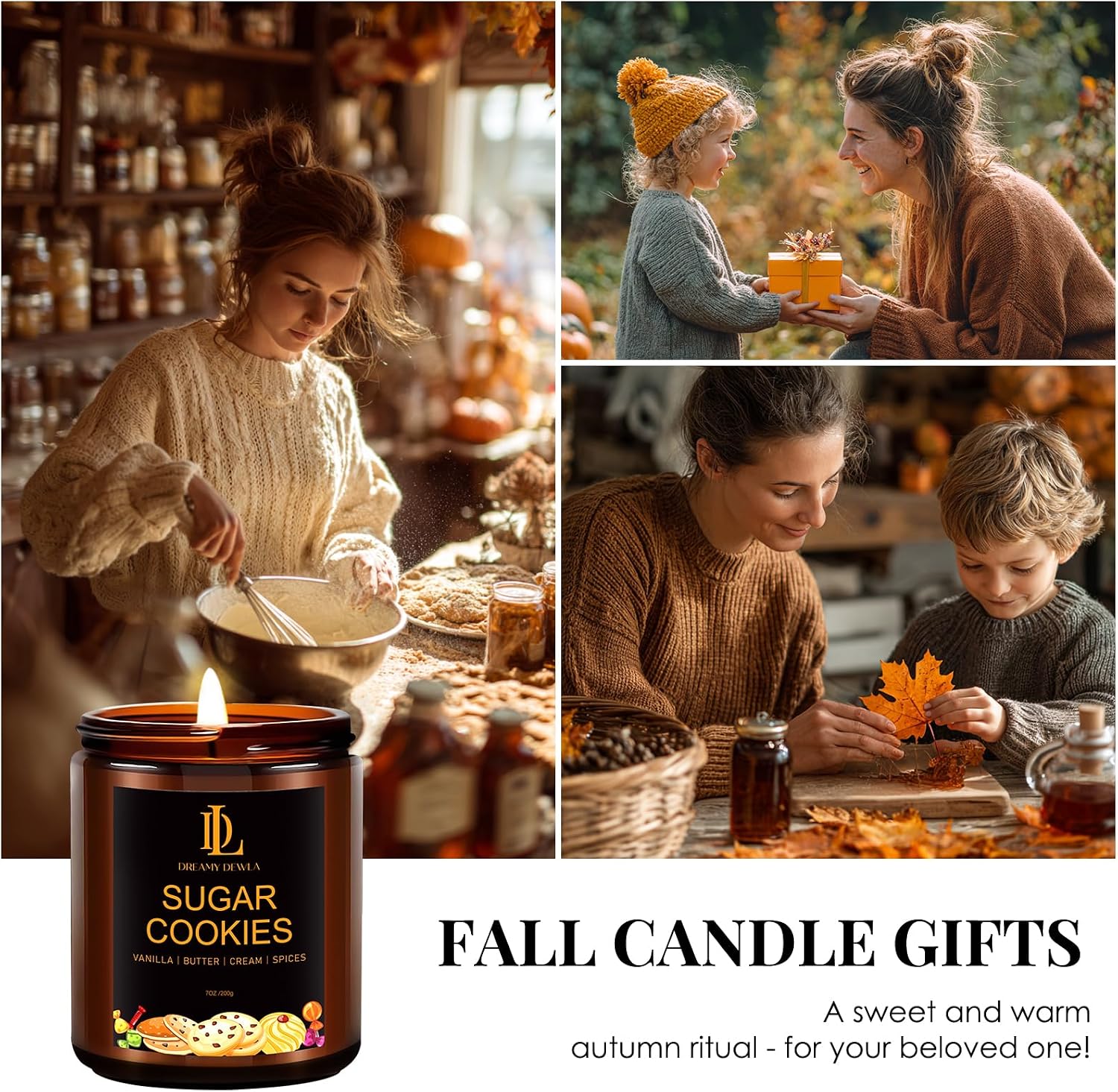 Fall Candles Set, 4 of 28oz Soy Wax Scented Candle