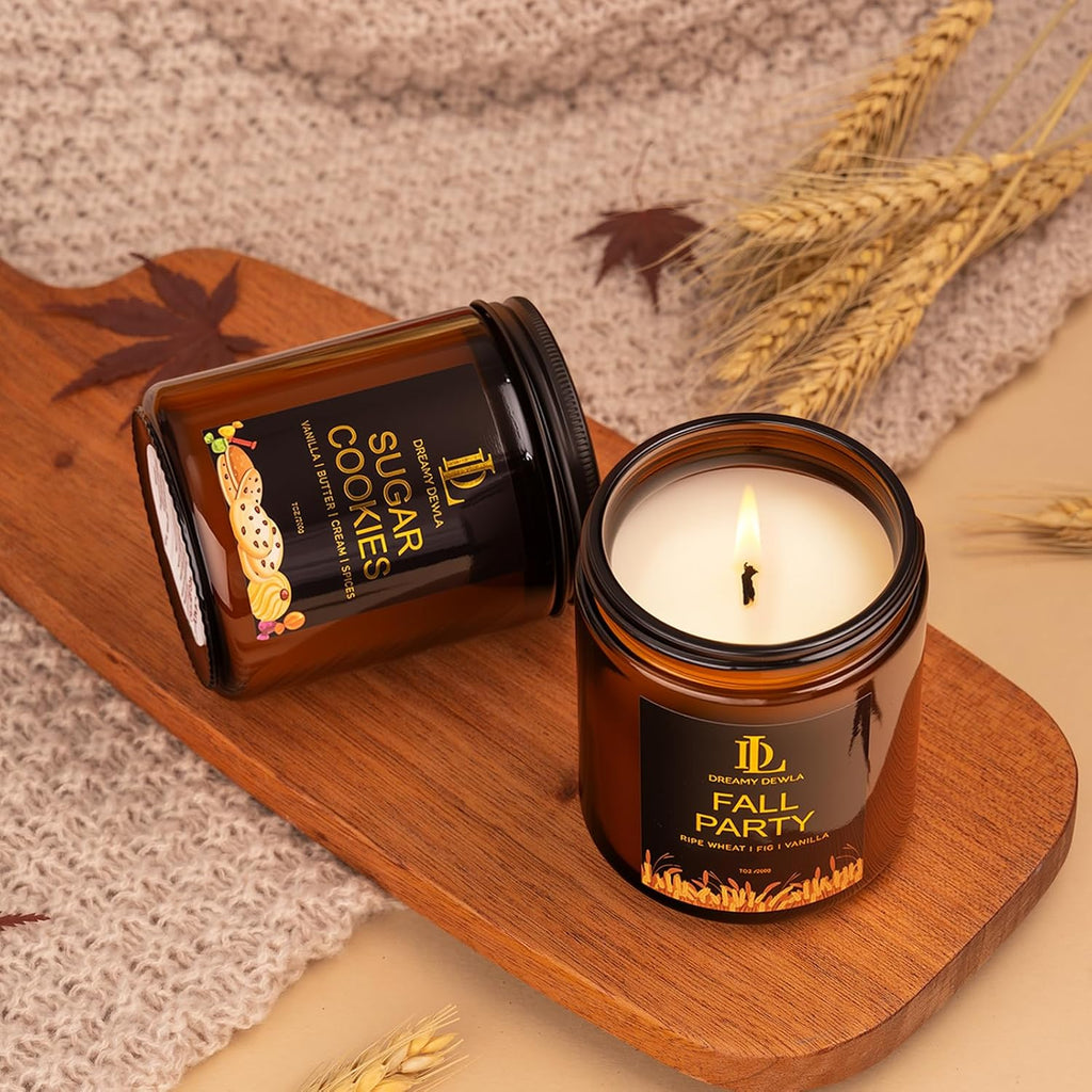 Fall Candles Set, 4 of 28oz Soy Wax Scented Candle