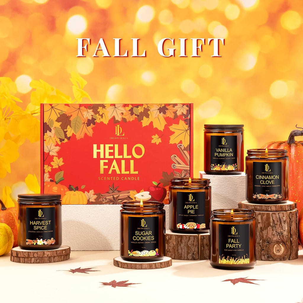 Fall Candles Set, 4 of 28oz Soy Wax Scented Candle