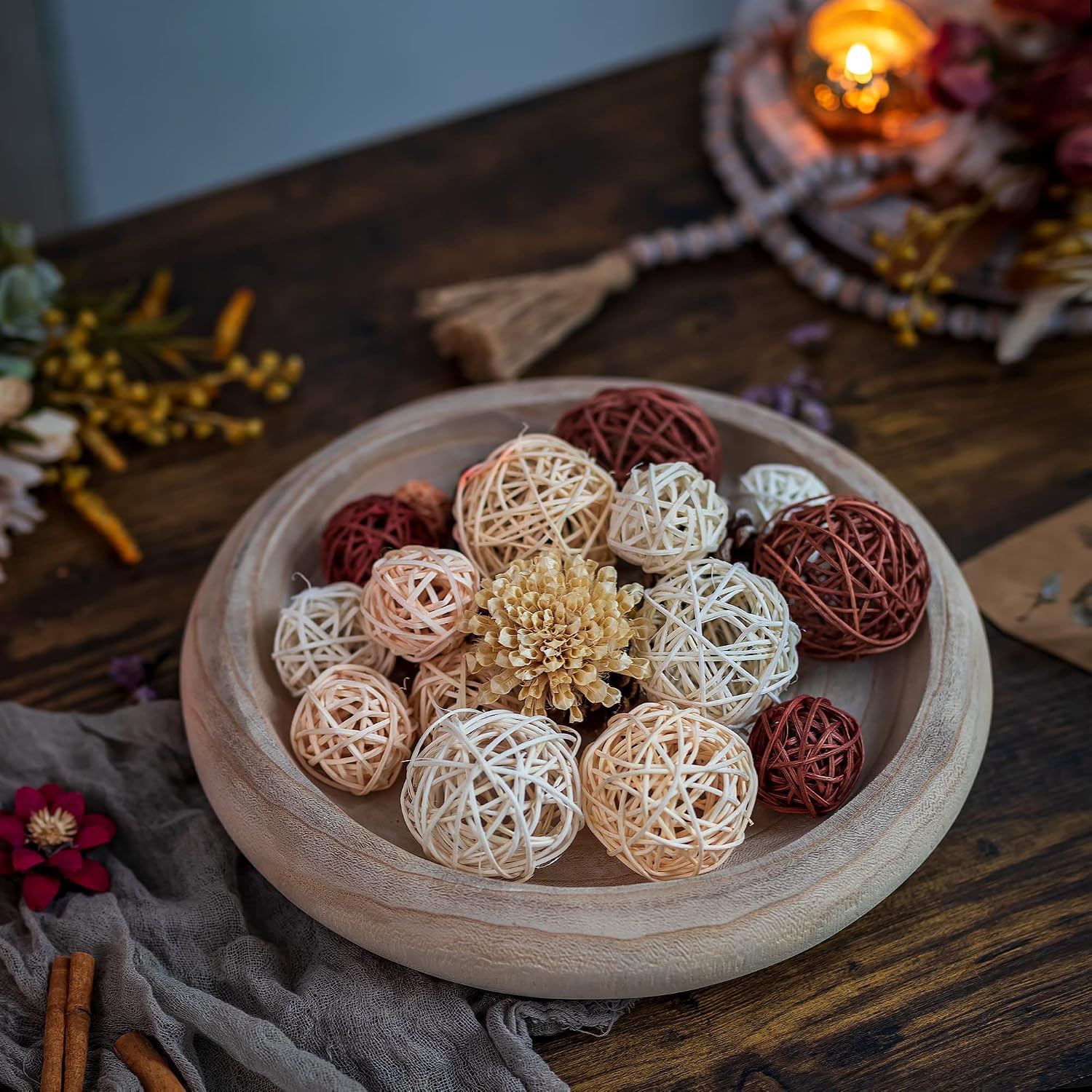 Decorative Dough Wood Bowl: Small Heart Shaped Bowls