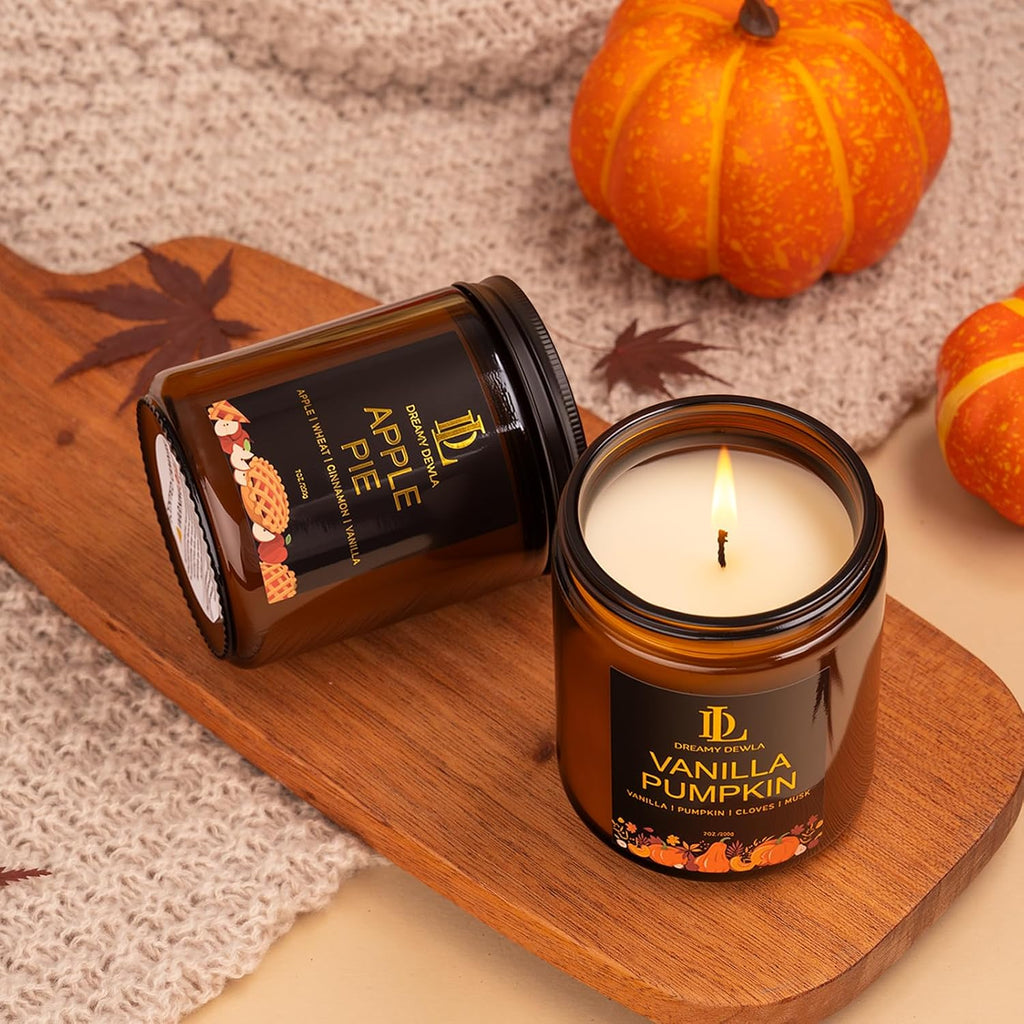 Fall Candles Set, 4 of 28oz Soy Wax Scented Candle