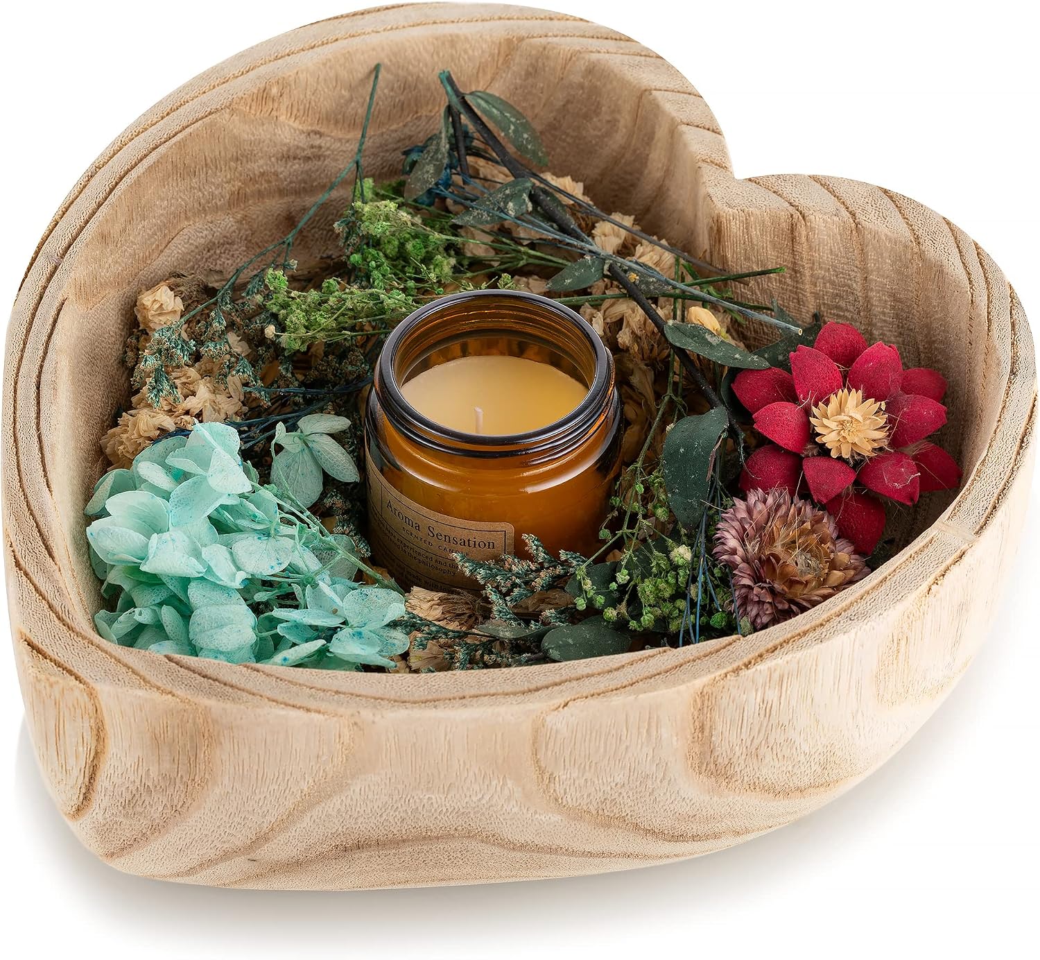 Decorative Dough Wood Bowl: Small Heart Shaped Bowls