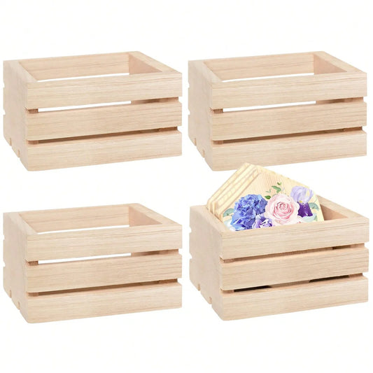 Mini Unfinished Wooden Crates
