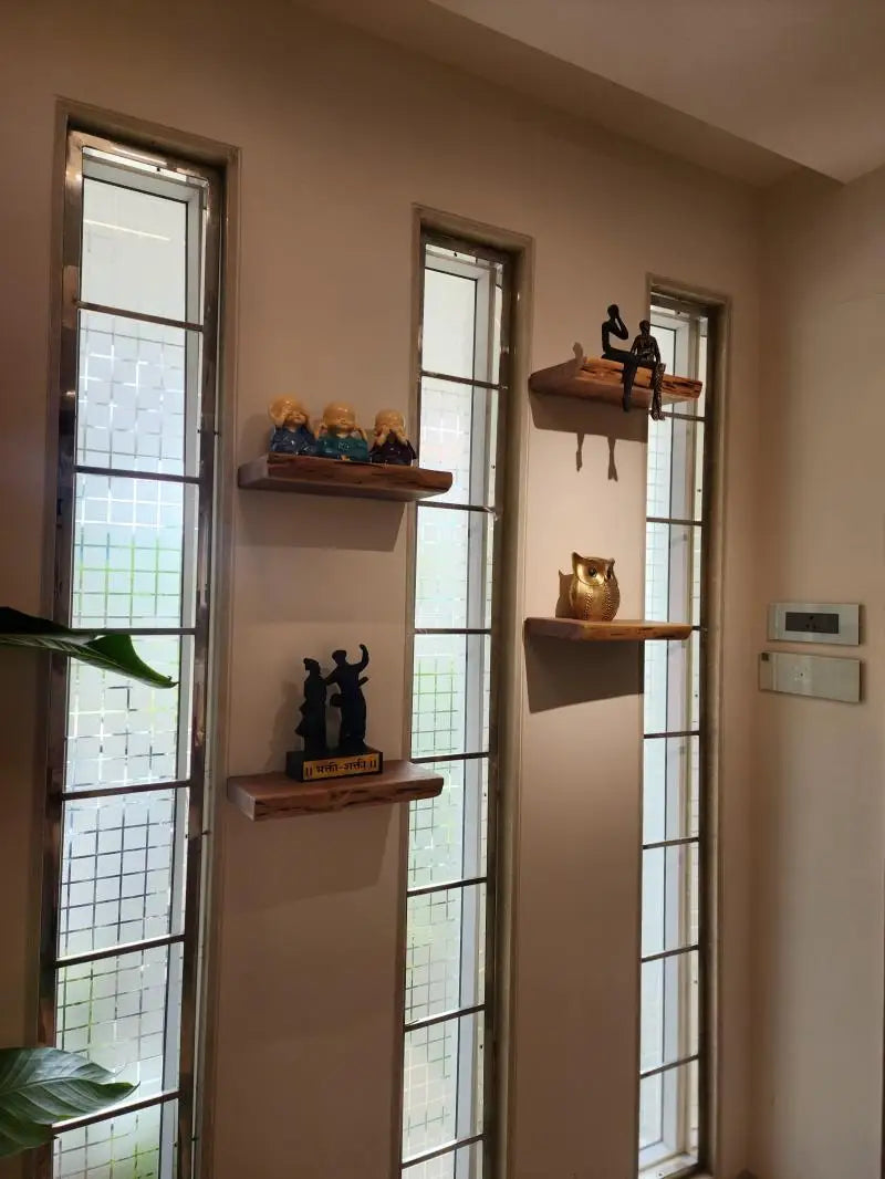 Set of 4 Live Edge Floating Shelves