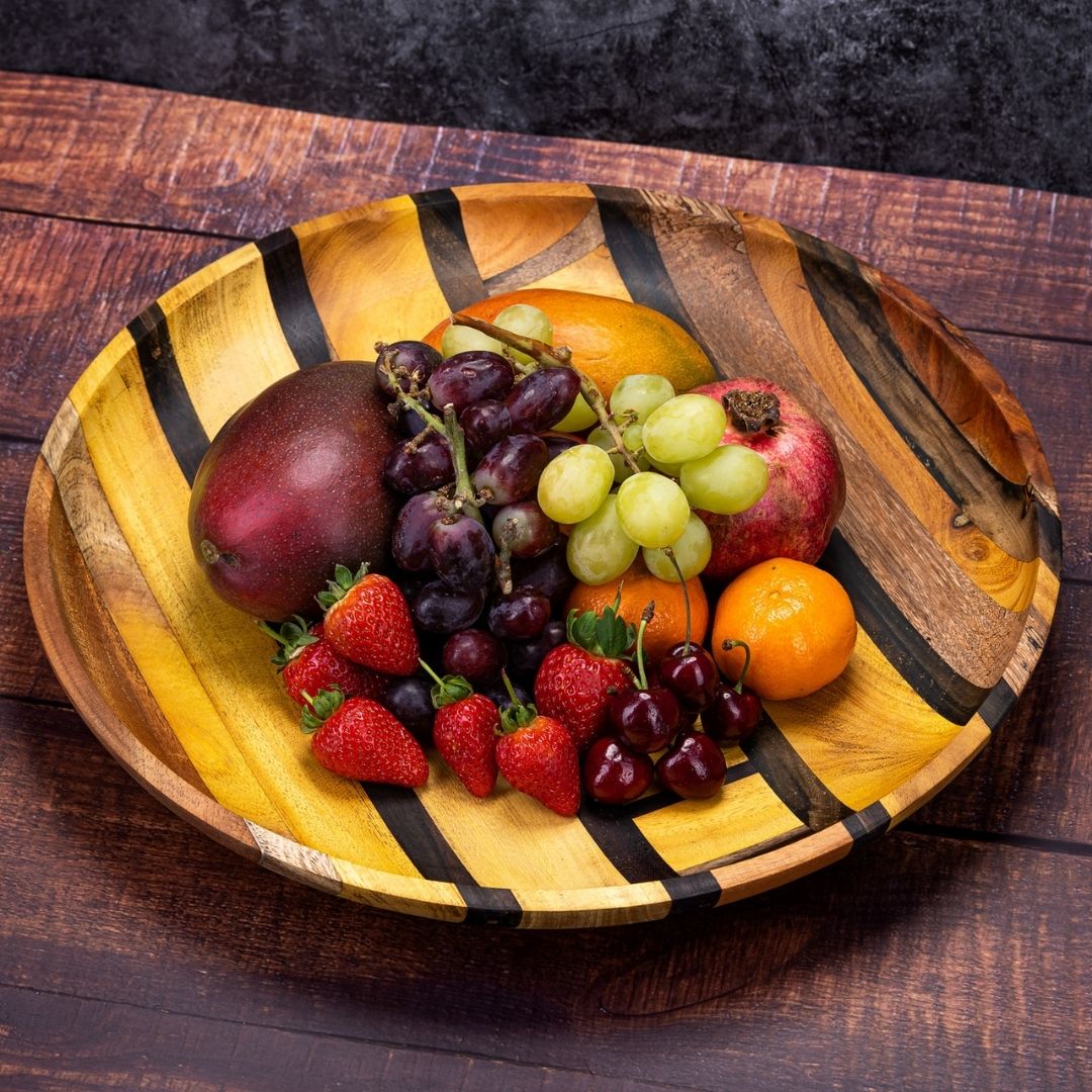 Artisan Upcycled End Grain Fruit Bowls (2 Patterns & 2 Sizes