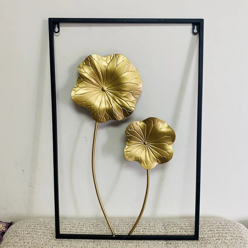 3D Botanical Iron Leaf Metal Wall Hanging
