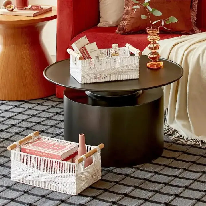 Paper Rope Rectangle Wicker Baskets