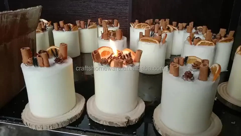 Organic Soy Wax Scented Candle with Dried Flowers