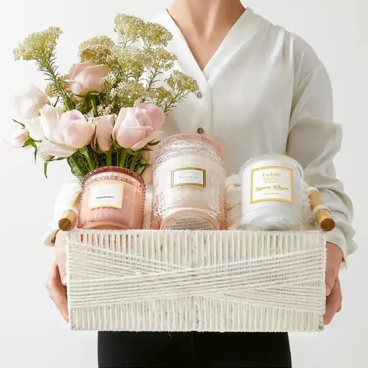 Paper Rope Rectangle Wicker Baskets