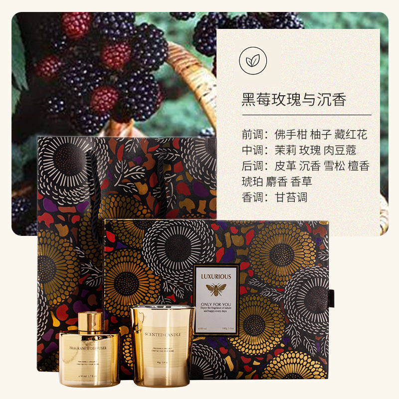 Two-Tone Electroplated Candle Gift Set