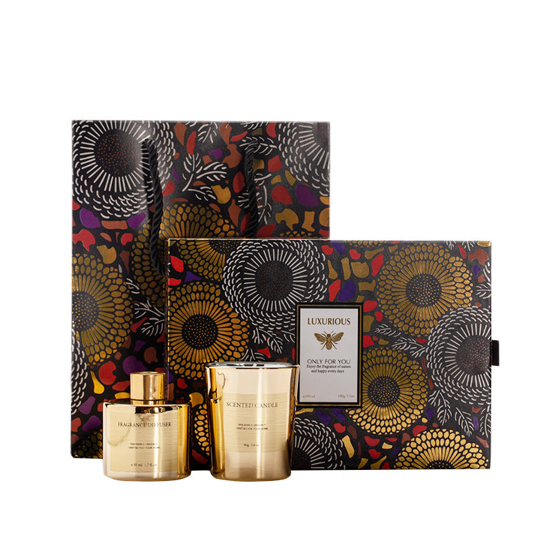 Two-Tone Electroplated Candle Gift Set