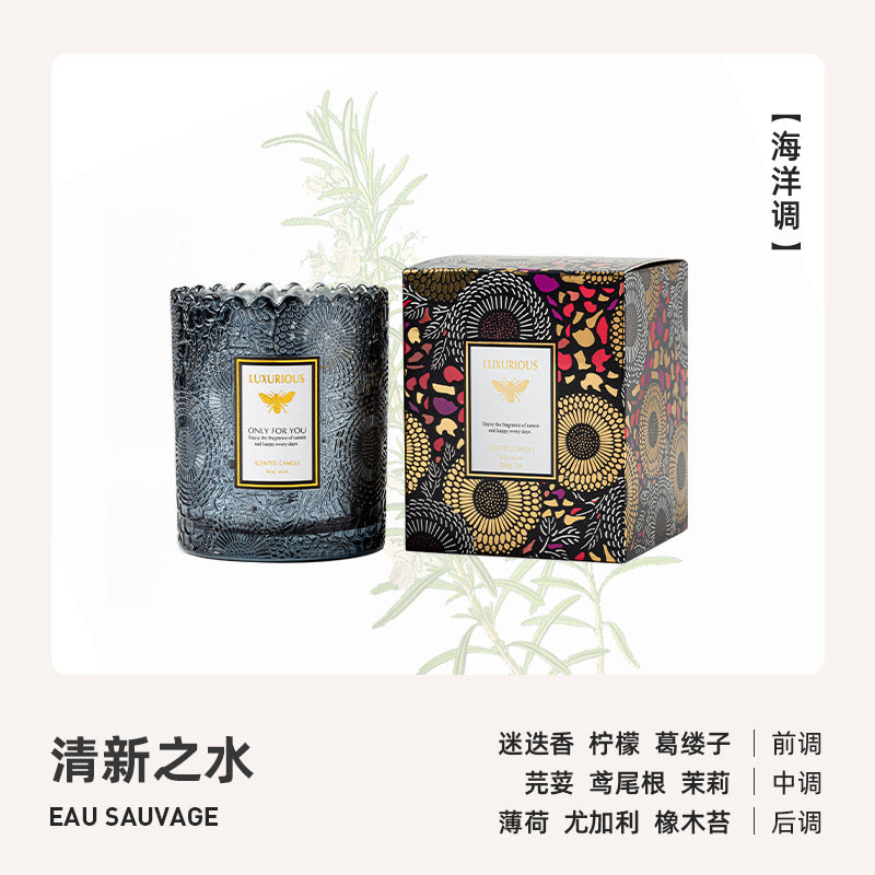 Electroplated Star Lace Soy Candle