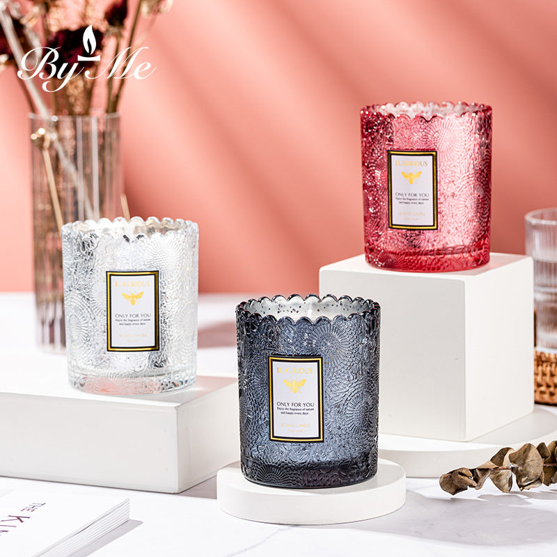 Electroplated Star Lace Soy Candle