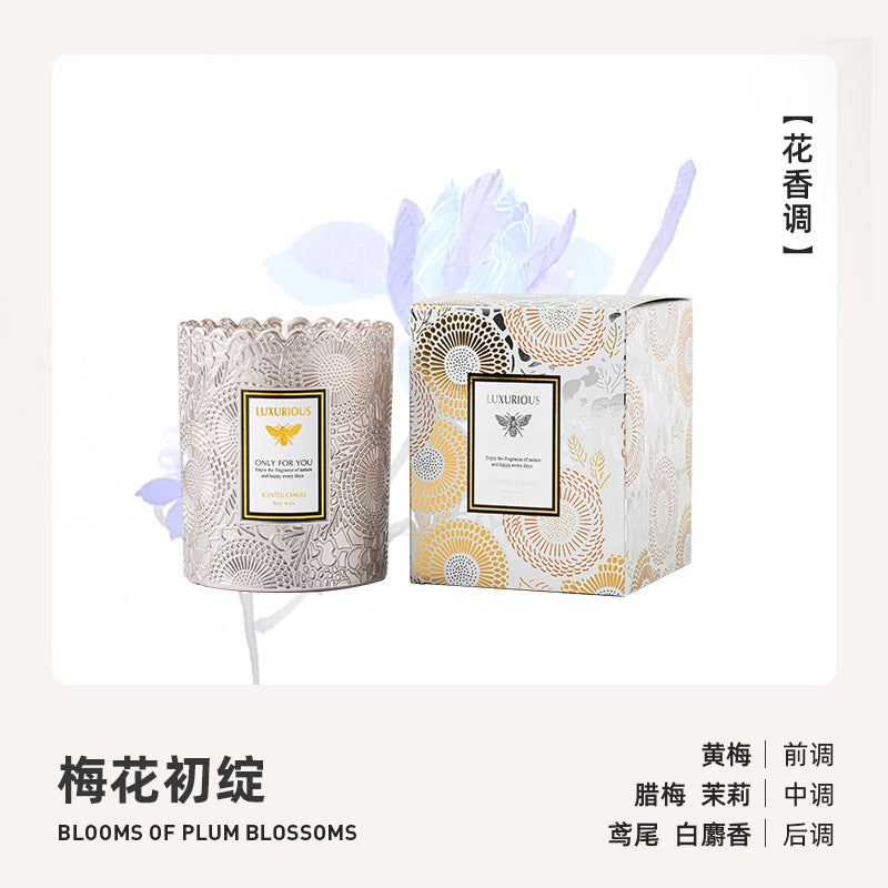Pearlescent Lace Starry Soy Candle