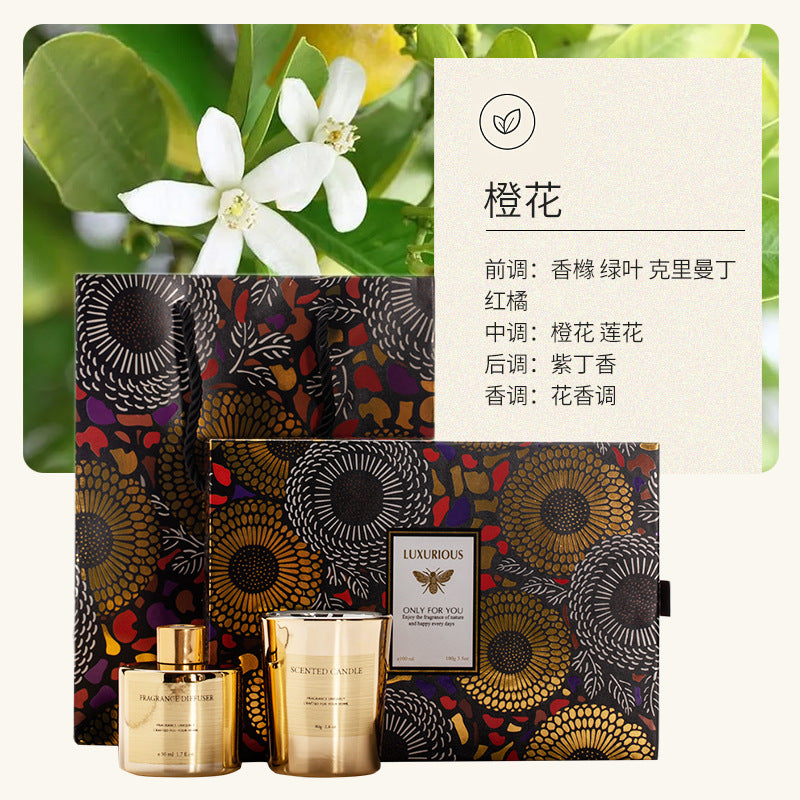 Two-Tone Electroplated Candle Gift Set