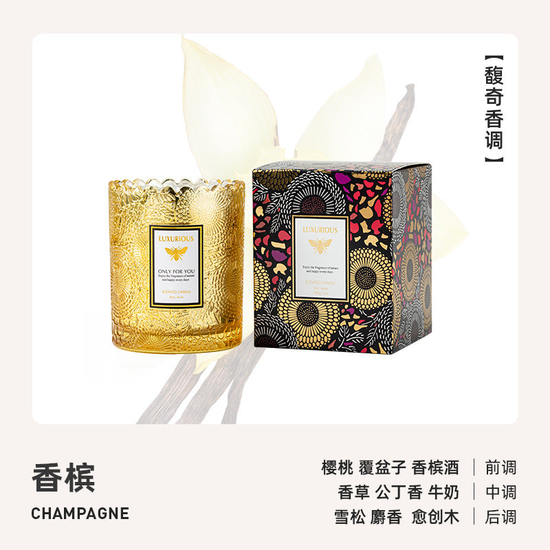 Electroplated Star Lace Soy Candle