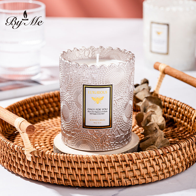 Pearlescent Lace Starry Soy Candle
