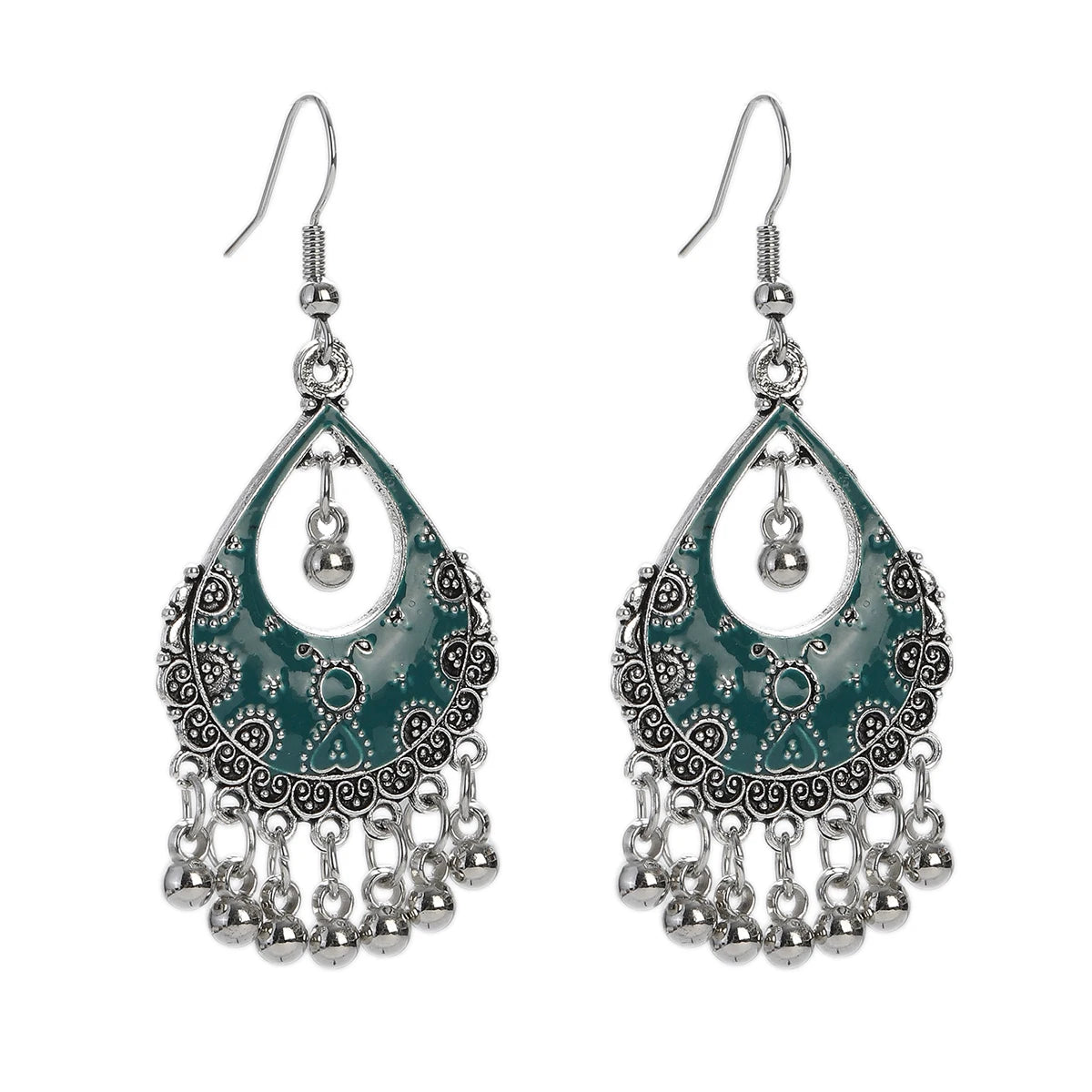 Floral Tassel Drop Earrings