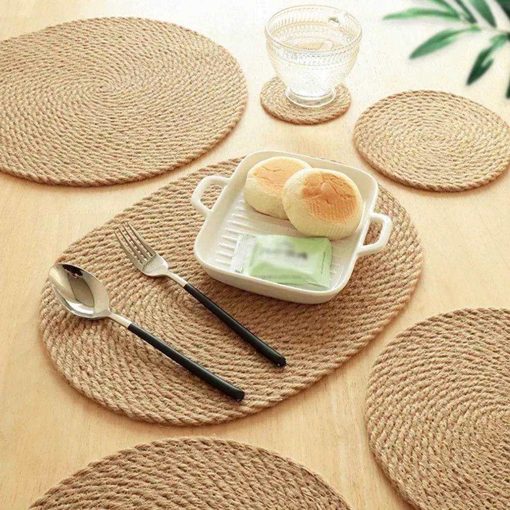 Handmade Hemp Rope Woven Placemat