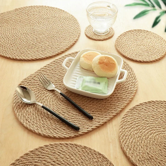 Handmade Hemp Rope Woven Placemat